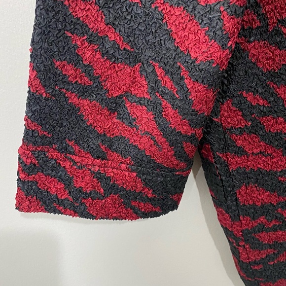 Chico’s Traveler Collection Crinkle Textured Animal Print Jacket Blazer Size L - Picture 4 of 12